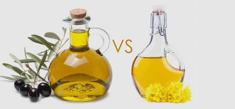 Olio di oliva su olio di canola - che è meglio?