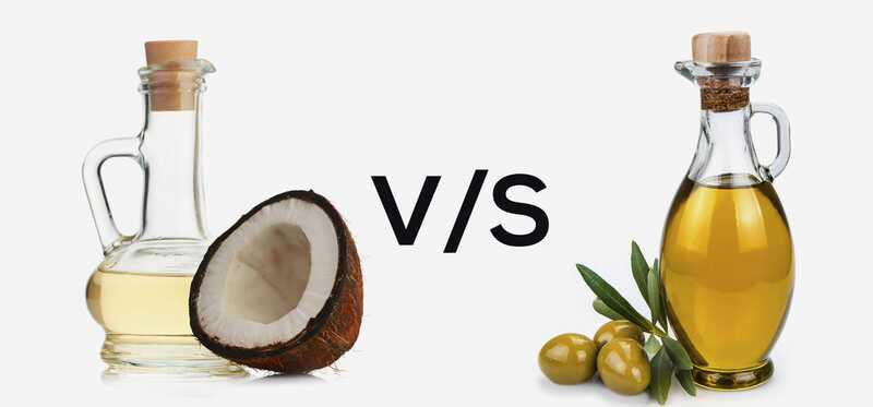 Olio di oliva su olio di cocco - che è meglio?