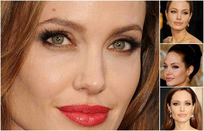 Trucco dell'occhio di Angelina Jolie: un passo per tutorial