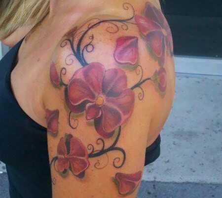 Top 10 dizajn orchideí tetovanie